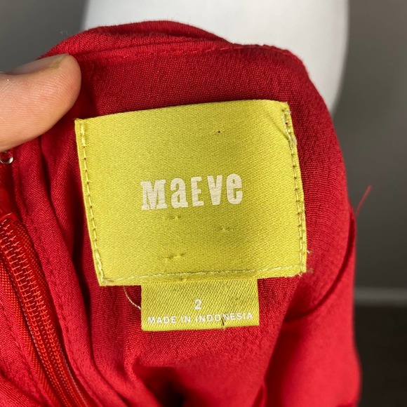 Maeve Dress Tisana Layered Red Size 2 - Picture 7 of 8